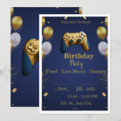 見えない誕生日ゲームの挑戦 🎂👻 | おもしろパロ 招待状 (正面/裏面)