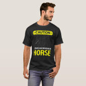 見えない馬を持っています 馬術 騎馬 Tシャツ (正面フル)
