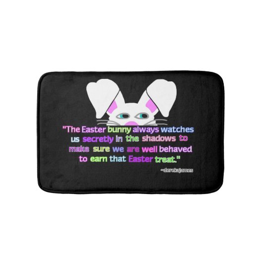 見えました、イースターバニー小風呂敷 バスマット (正面)