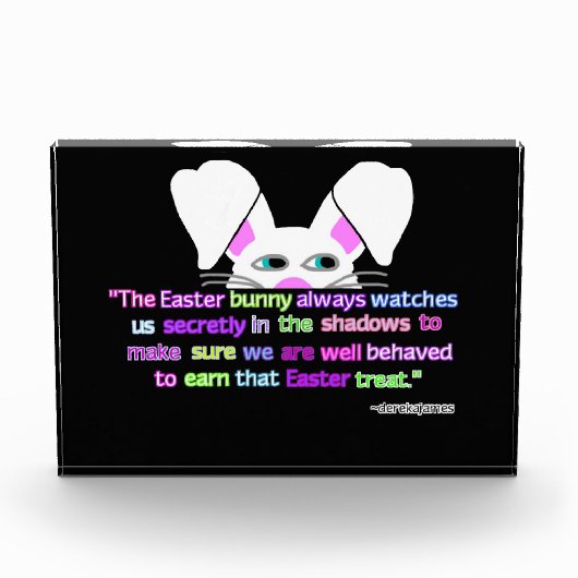 見えました、イースターバニー水平写真ブロック フォトブロック (正面)