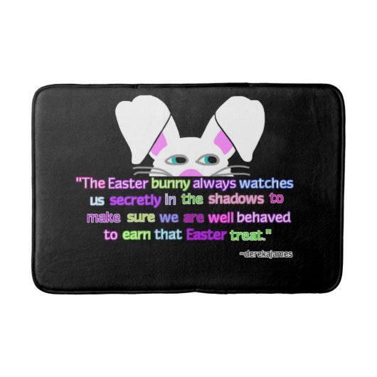 見えました、イースターバニー·ミディアムバスマット バスマット (正面)