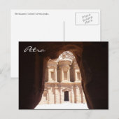 見え隠れした修道院ペトラ ポストカード (正面/裏面)