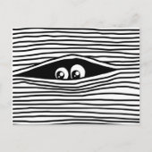 見おもしろいえないアニメの目 ポストカード (正面)