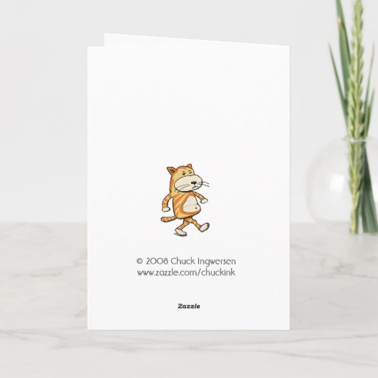 見おもしろいえない男の妻誕生日 カード (裏面)