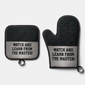 見おもしろいて学料理 鍋つかみ&鍋敷きセット (正面)