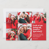 見おもしろいて米国5写真コラージュのクリスマスホリデー シーズンカード (正面)