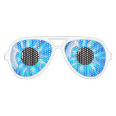 見おもしろいて、目、青い目、大きな目 アビエーターサングラス (正面)