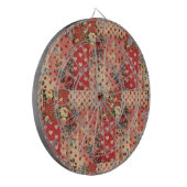 見かわいらした動揺してヴィンテージみすぼらしいシックなフローラ ダーツボード (正面左)