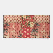 見かわいらした動揺してヴィンテージみすぼらしいシックなフローラ デスクマット (正面)