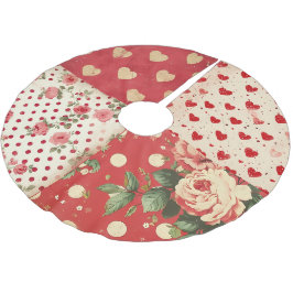 見かわいらした動揺してヴィンテージみすぼらしいシックなフローラ ブラッシュドポリエステルツリースカート