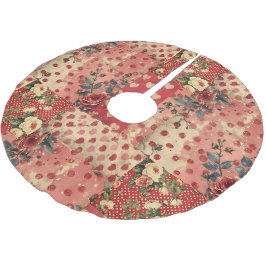 見かわいらした動揺してヴィンテージみすぼらしいシックなフローラ ブラッシュドポリエステルツリースカート