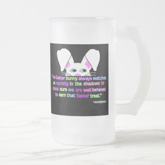 見たよ、イースター·バニー大きな霜取りガラスのマグ フロストグラスビールジョッキ (右)