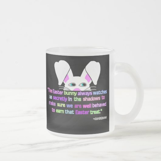見たよ、イースター·バニー、小さな霜取りガラスのマグ フロストグラスマグカップ (右)