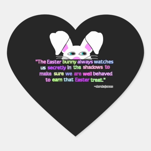 見たイースターバニーハートシール ハートシール (正面)