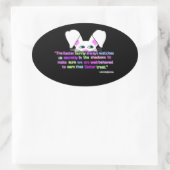 見たイースターバニー楕円ステッカー 楕円形シール (バッグ)