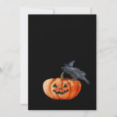 見た目がかわいい水彩ファミリーハローウィンパーティ 招待状 (裏面)