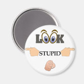 見た目が愚かな冷蔵庫磁石 マグネット (正面/裏面)