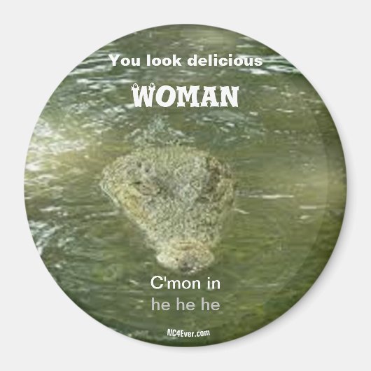 見た目が美味しい女性おもしろい磁石 マグネット (正面)