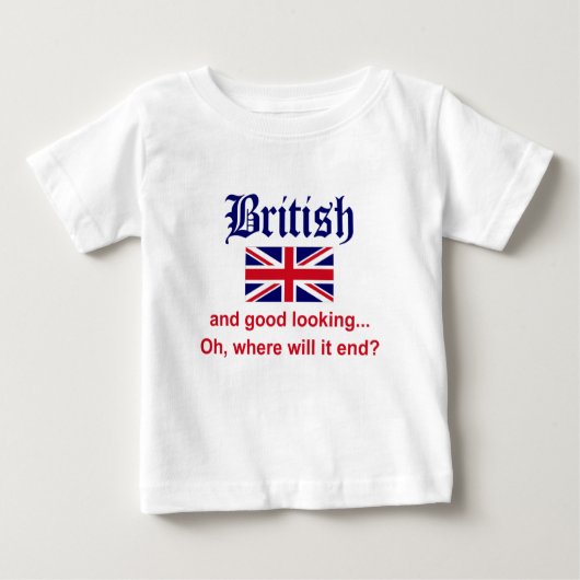見た目が良いイギリス人 ベビーTシャツ (正面)