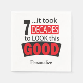 見た目が良くなるのに70年かかった| 70誕生日 スタンダードカクテルナプキン