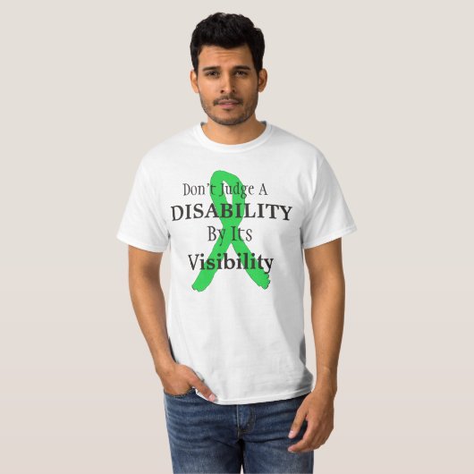 見た目で人の障害を判断するなTシャツ Tシャツ (正面フル)