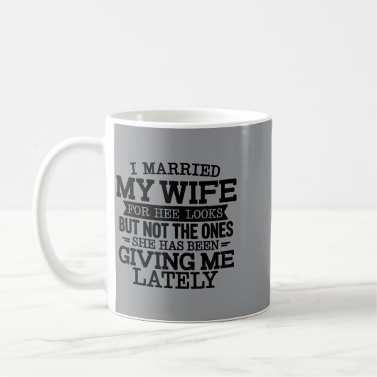 見た目で結婚した妻が思ってたのと違った コーヒーマグカップ (左)