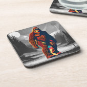 見た目に隠れたカラフル: Bigfoot コースター (左側)