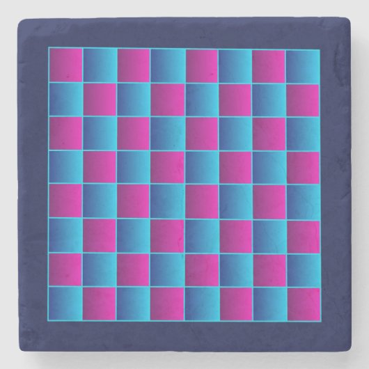 見た目のカッコいいチェス盤 ストーンコースター (正面)