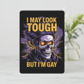 見た目は強そうだけどゲイです LGBTQプライドの味方 招待状 (スタンド正面)