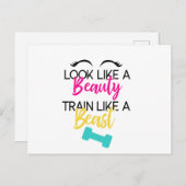 見た目は美しい、鍛錬は獣のようだ ポストカード (正面/裏面)