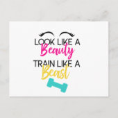 見た目は美しい、鍛錬は獣のようだ ポストカード (正面)