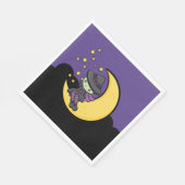 見た目も見た目も可愛いハロウィーンの魔女 スタンダードランチョンナプキン (角)