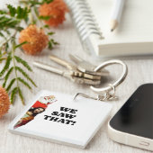 見た!サンタとイエスはいつも見ている キーホルダー (正面右)