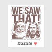 見た!サンタとイエスはいつも見ている シール (シート)