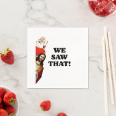 見た!サンタとイエスはいつも見ている スタンダードカクテルナプキン (インサイチュ)