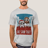 見た!サンタとイエスはいつも見ている Tシャツ (正面)