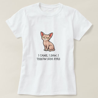 見た 見た 斜め視線 スフィンクス 猫 グッズ Tシャツ