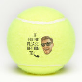 見つおもしろいもしかったMen顔写真 テニスボール (裏面)