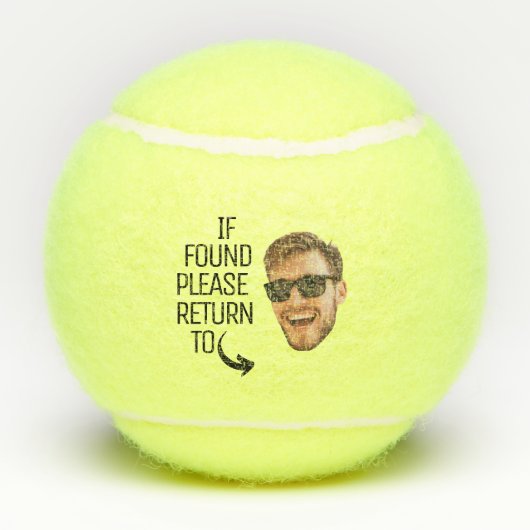 見つおもしろいもしかったMen顔写真 テニスボール (裏面)