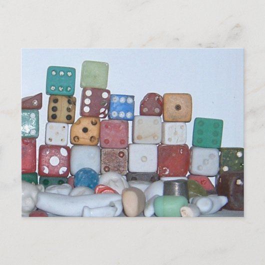 見つかったオブジェクトのビーチで見つかった ポストカード (正面)