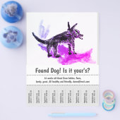 見つかった犬のグラフィックデザインポスター チラシ (シングル)