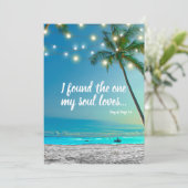 見つかった1つの魂の愛トロピカルビーチ日付を保存 案内状 (スタンド正面)