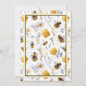 見つけた！ハニービーの花のブライズシャワー 招待状 (裏面)