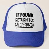 見つけられたら、カリフォルニア帽子に戻して下さい キャップ (正面)