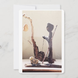 見つけられた項目流木および石の彫刻 シーズンカード