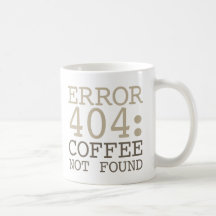 見つけられない間違い404のコーヒー