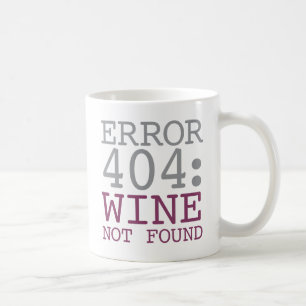 見つけられない間違い404のワイン コーヒーマグカップ