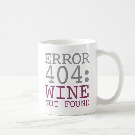 見つけられない間違い404のワイン コーヒーマグカップ (右)
