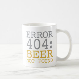 見つけられない間違い404ビール コーヒーマグカップ