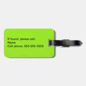 見つけられるか?荷物おもしろいタグ – 緑 ラゲッジタグ (裏面横)